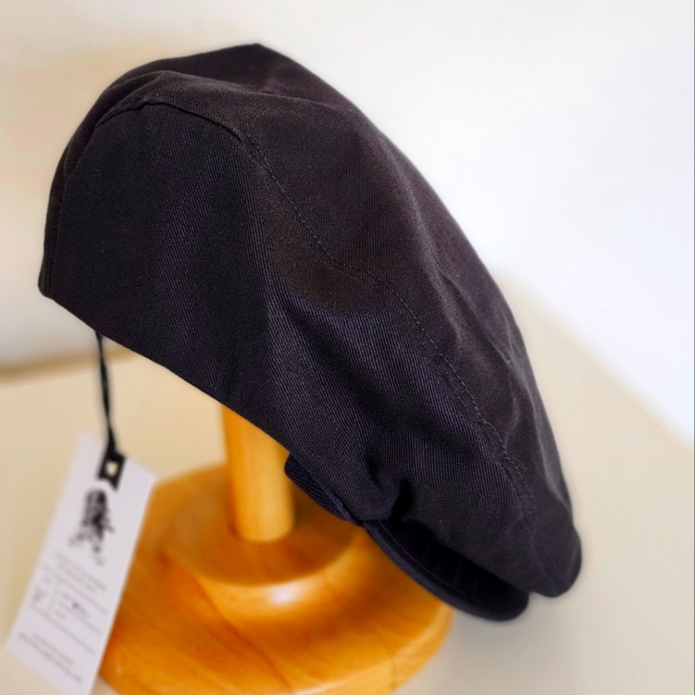 Handmade Black Twill Classic Cap